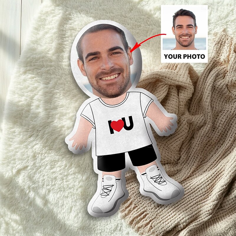 Personalized Gift Memorial Pillow I Love You,Cuddly, Duplex Printed, Hand Washable, Contemporary Designed, Zipper Closed, Cotton Filled, All-Season Decorative Throw Pillow Father's Day Lovers2