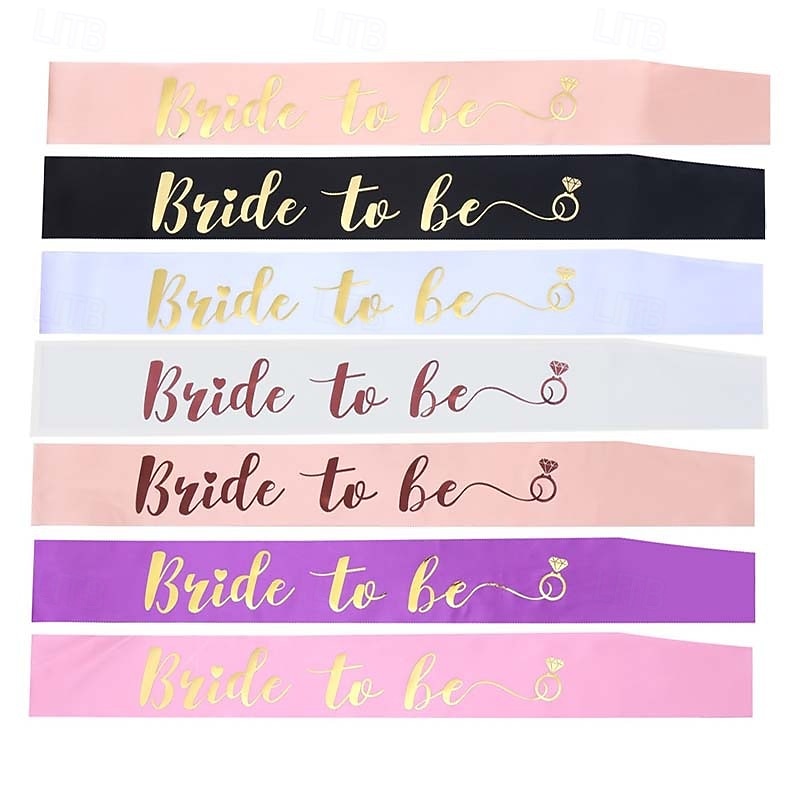 12 pcs Bride to be Sash Adults' Women's Wedding Bridal Shower Bachelorette Party Halloween Carnival Easy Carnival Costume