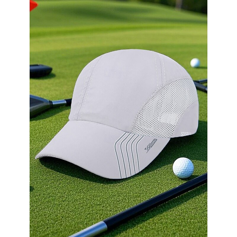 Men's Lightweight Breathable Golf Hat - Quick Dry Sports Cap with Mesh Panel, UV Protection, Adjustable for Outdoor Activities, Running, Tennis and Golf2