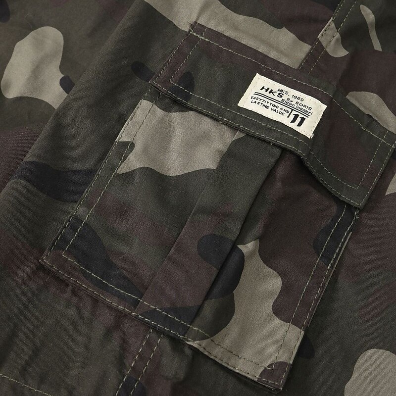 Men's Tactical Shorts Cargo Shorts Camping Shorts Camo Shorts Hiking Shorts Elastic Waist Multi Pocket Straight Leg Camouflage Moisture Wicking Wearable Knee Length Outdoor Casual Daily Fashion4