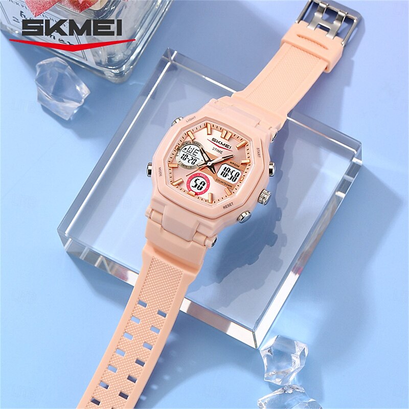 Time Beauty Fashion Multi functional Student Watch Electronic Watch Sports 3 Time Display Electronic Watch4