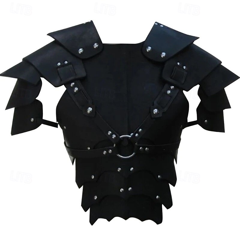 Retro Vintage Medieval Renaissance Armor Shoulder Armor Chest Guard Warrior Gladiator Viking Fancy Dress Men's Women's Viking Halloween Masquerade Performance Party LARP Adults' Shoulder Armor3