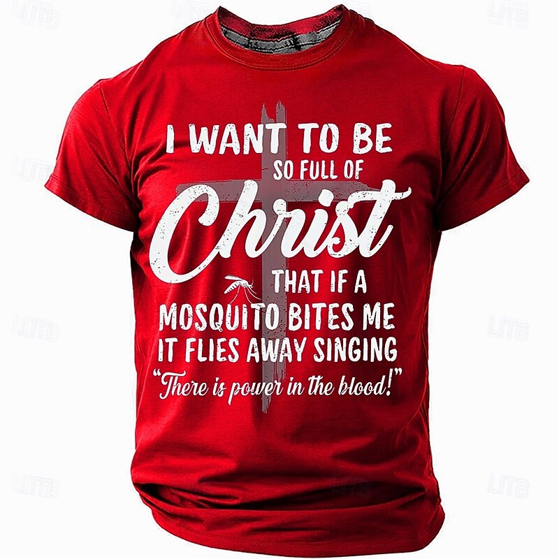 Easter Men's Jesus Christian T Shirt Short Sleeve T shirt 3D Print Crew Neck Shirt Designer Casual Party Holiday Black Red Blue Summer Spring Clothing Apparel S M L XL XXL XXXL3