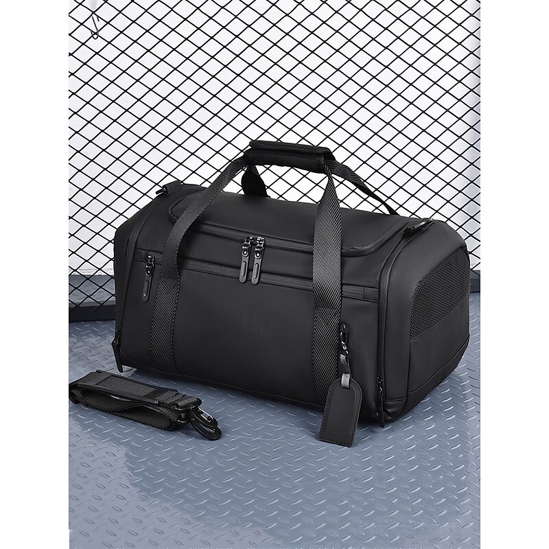 Waterproof Travel Duffel Bag with Shoe Compartment – Large Capacity Gym, Sports, and Overnight Luggage for Men & Women, Carry-On Weekender Bag with Trolley Sleeve