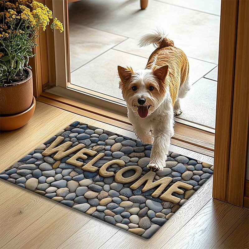 Cobblestone Doormat Kitchen Mat Floor Mat Non-Slip Area Rug Oil Proof Rug Indoor Outdoor Mat Bedroom Decor Bathroom Mat Entrance Rug2