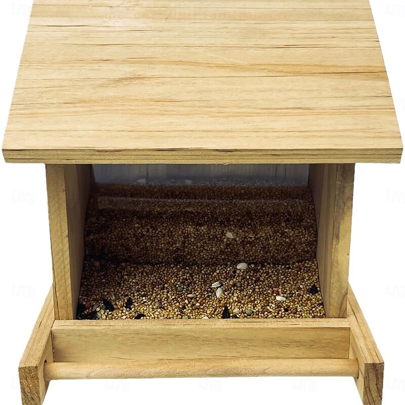 Wooden Bird Nest, Parrot and Pigeon Outdoor Nesting Box, Creative Garden Bird Feeder for Birds and Insects, Yard and Landscape Decor3