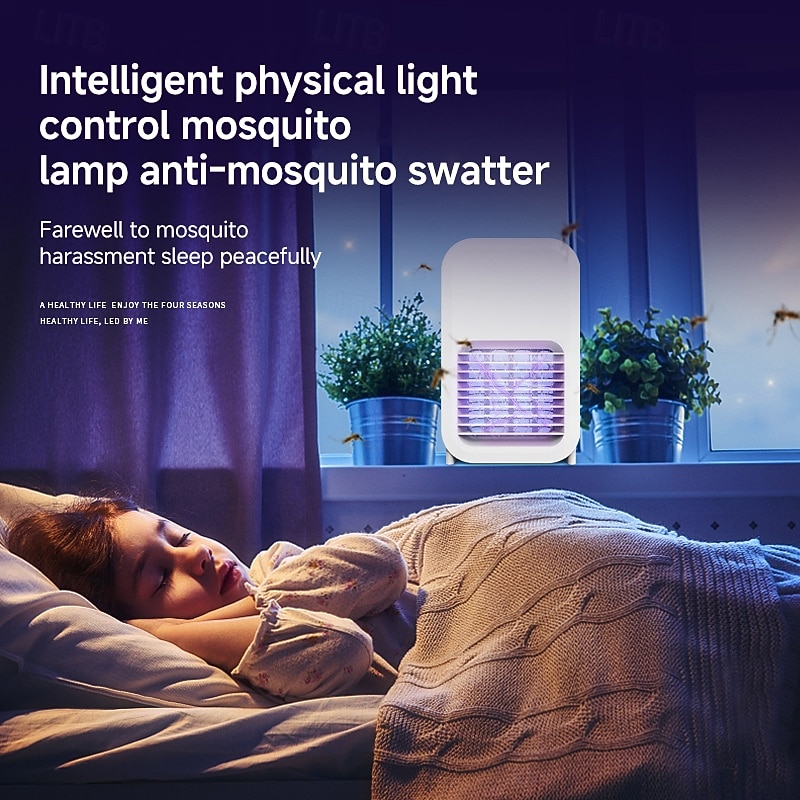 USB Charging Electric Mosquito Swatter – Rechargeable Household Mosquito Killer Lamp with Electric Shock Fly Zapper3