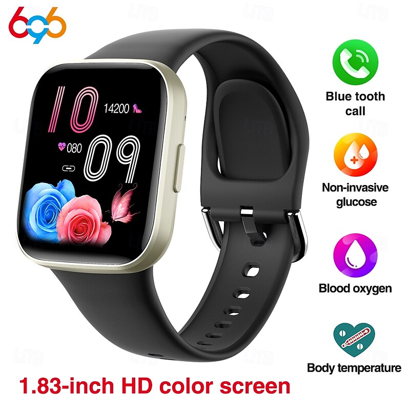 696 Y83 Smart Watch 1.83 inch Smartwatch Fitness Running Watch Bluetooth ECG+PPG Pedometer Call Reminder Compatible with Android iOS Women Men Hands-Free Calls Message Reminder IP 67 37mm Watch Case