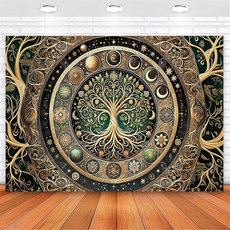 Tree of Life Totem Hanging Tapestry Wall Art Large Tapestry Mural Decor Photograph Backdrop Blanket Curtain Home Bedroom Living Room Decoration - Main Image