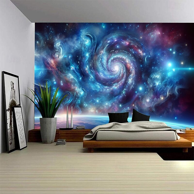 Planet Landscape Hanging Tapestry Wall Art Large Tapestry Mural Decor Photograph Backdrop Blanket Curtain Home Bedroom Living Room Decoration3
