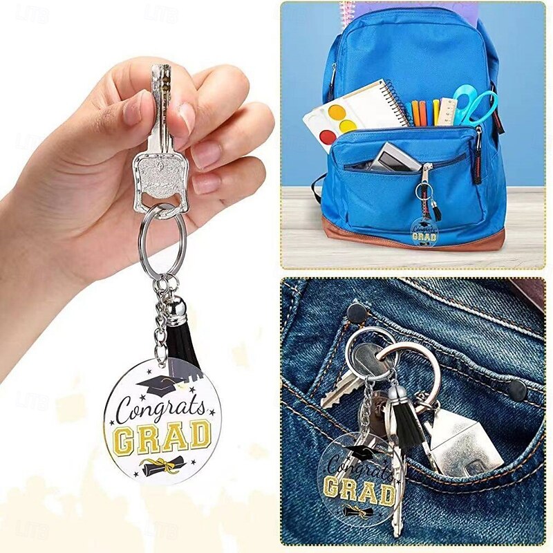 30pcs Graduation Gift Acrylic Keychain, Creative Themed Graduation Party Decor, DIY Graduation Party Favors, Wusu Keychain for Gifts and Decorations2