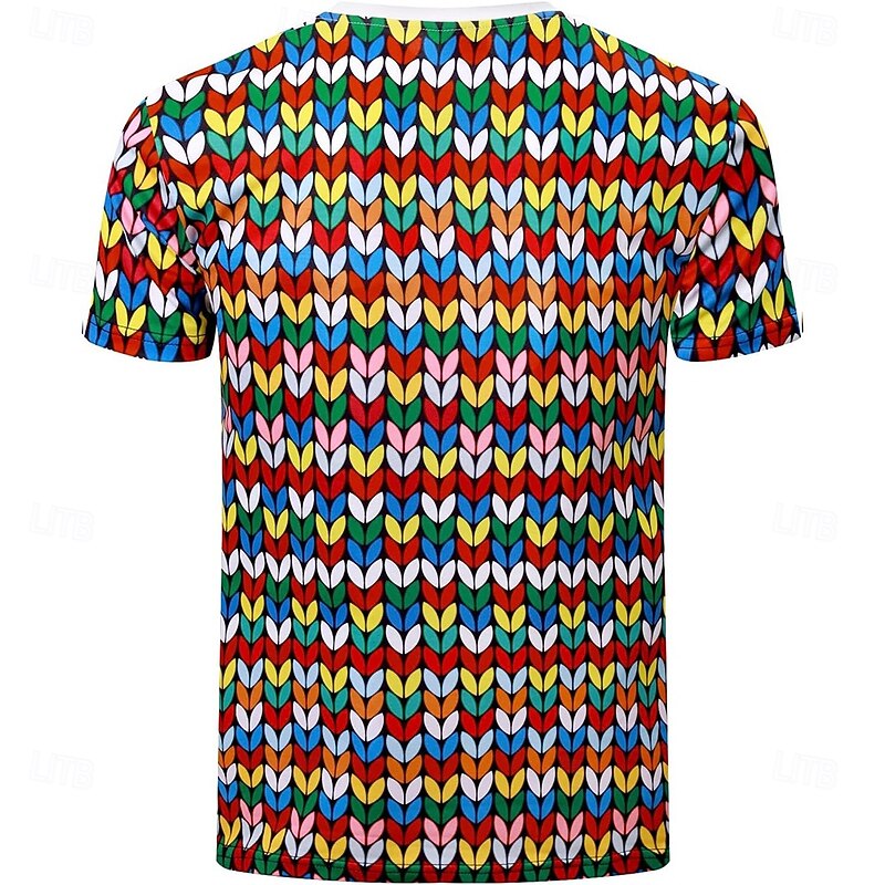 Easter Men's Easter Eggs T Shirt Short Sleeve T shirt 3D Print Crew Neck Shirt Designer Casual Party Holiday Pink Summer Spring Clothing Apparel S M L XL XXL XXXL3