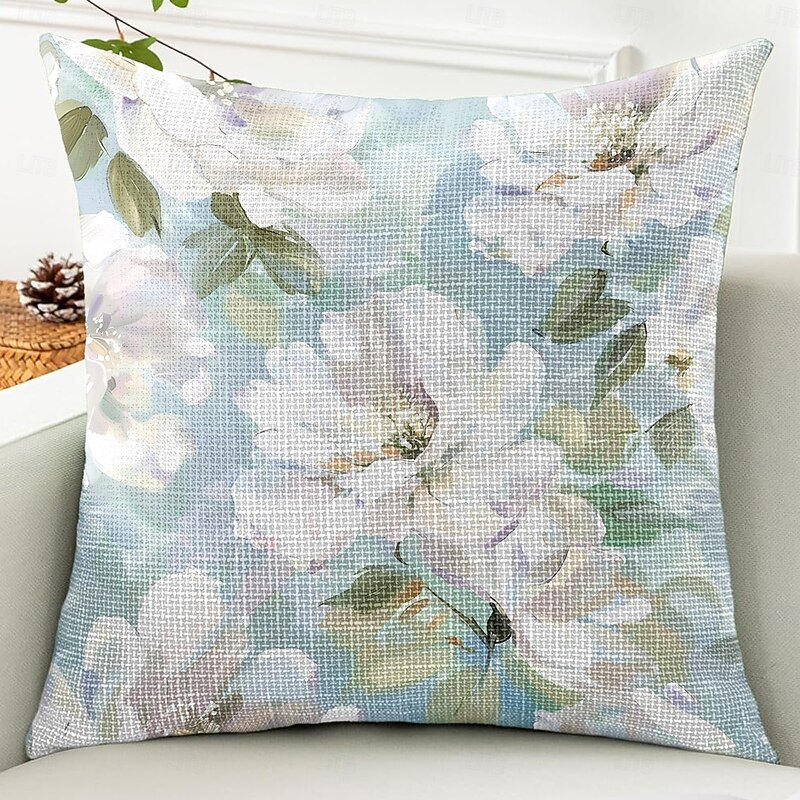 Floral Decorative Toss Pillows Cover 1PC Soft Square Couch Cushion Case Pillowcase for Bedroom Livingroom Sofa Chair Spring Summer4