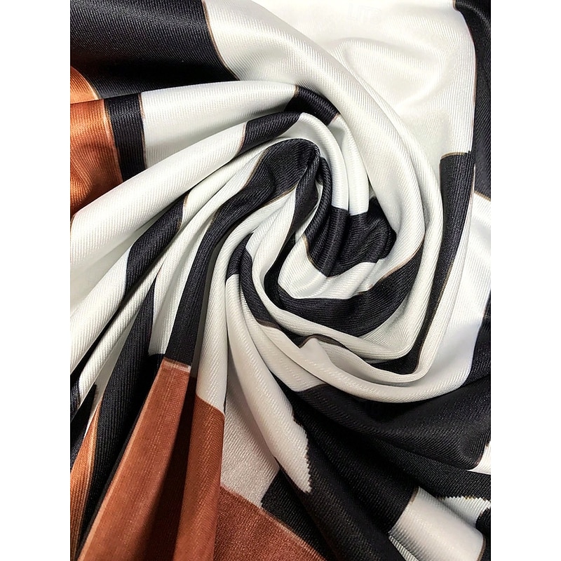 Women's Mini Dress A Line Dress Summer Dress Off The Shoulder Dress Vacation Vintage Stylish Daily Loose Fit Graphic Geometric Sleeveless U Neck Orange Summer Spring3