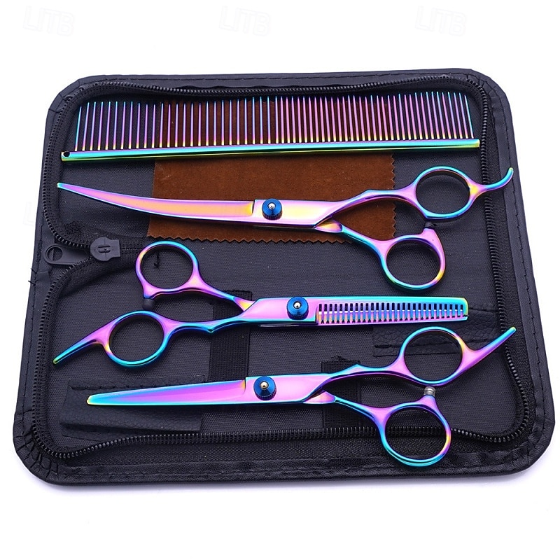 5-in-1 Professional Pet Scissors 5-in-1 Professional Pet Grooming Scissors Set - Stainless Steel Ambidextrous Design for Cats & Dogs