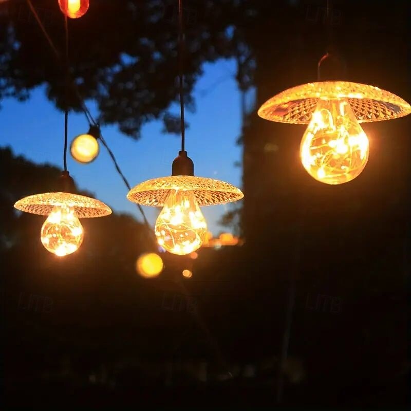 1PC LED Solar Outdoor Lights Waterproof Outdoor Lanterns Patio Lights Garden Balcony Wedding Party Garden Camping Atmosphere Decoration2