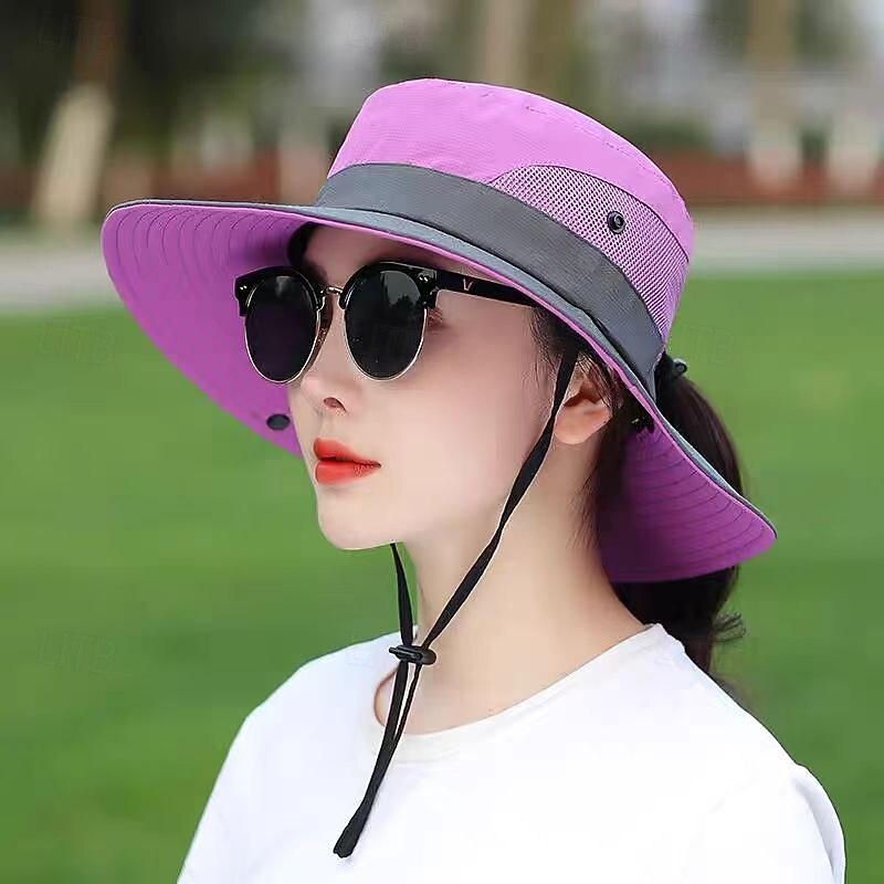 Summer Womens Sun Hat, UV Protection Wide Brim Hat for Travel, Hiking, Fishing, Outdoor Fashion Cap3