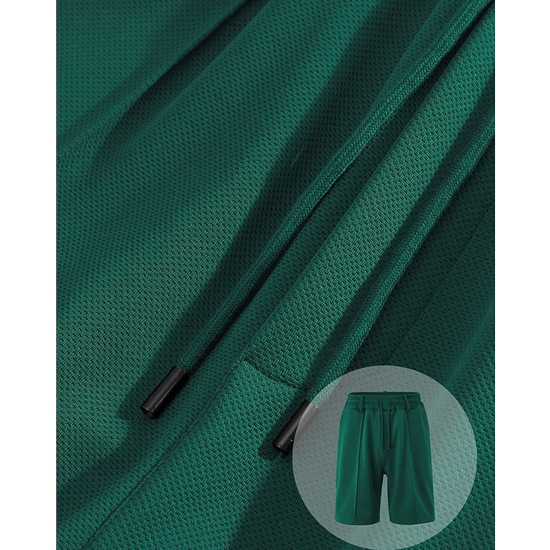 Men's Sweat Shorts Shorts Summer Shorts Beach Shorts Pocket Drawstring Elastic Waist Plain Comfort Breathable Short Outdoor Sports Classic Casual Black Brown4