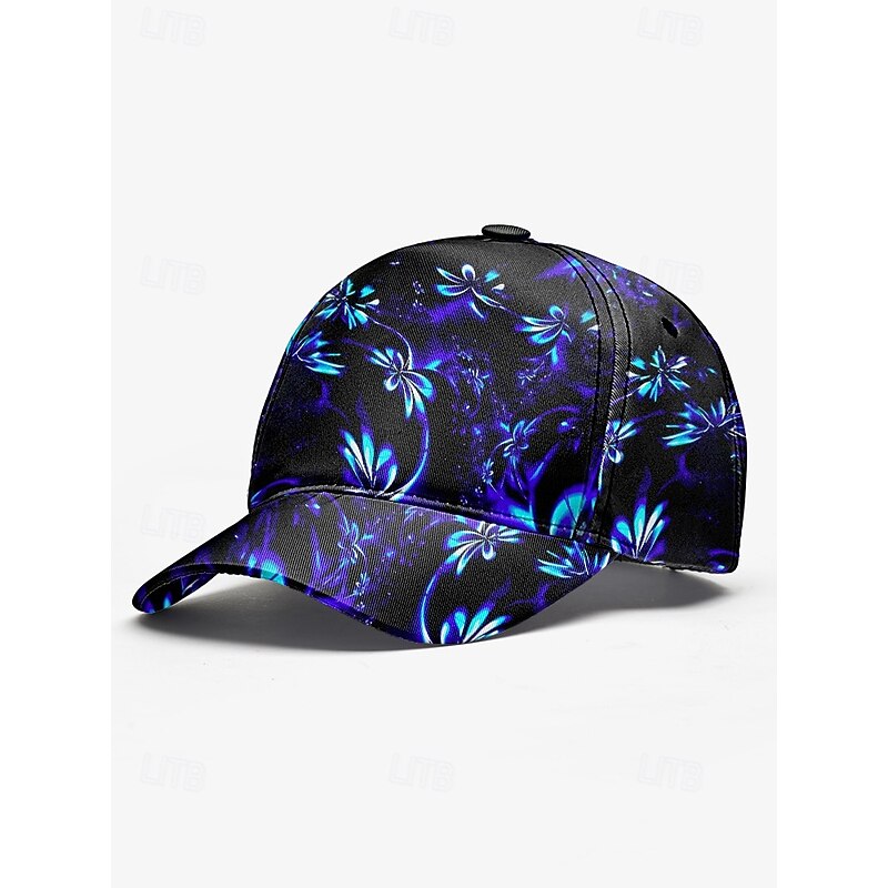 Cool Artistic Floral Print Baseball Cap - Fashionable and Trendy Style - For Outdoor Lovers and Daily Wear4