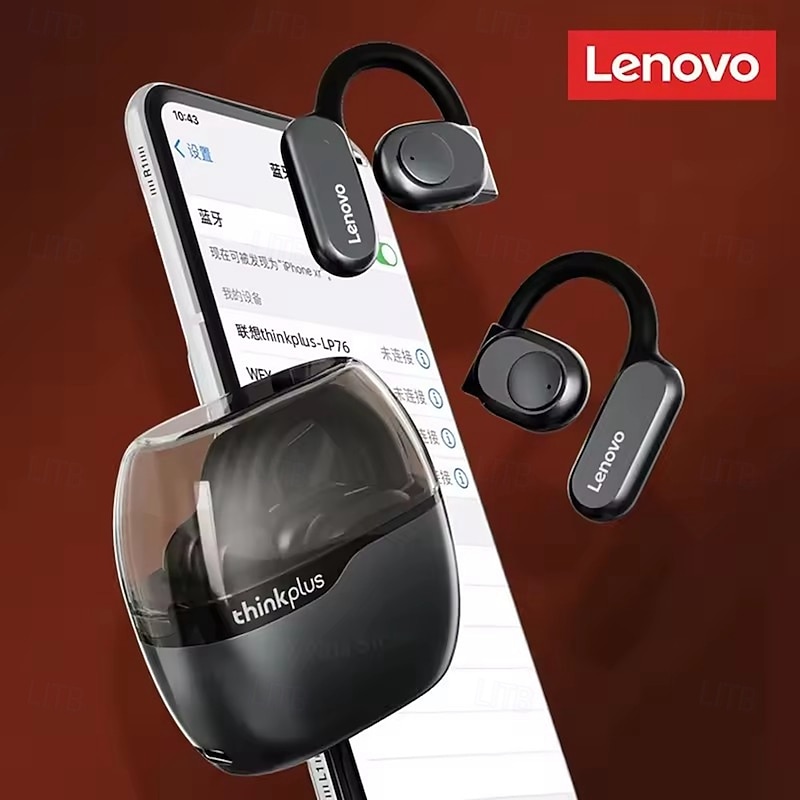Lenovo LP76 Bluetooth 5.3 Ear Hook Earphones HiFi Stereo Noise Reduction Earbuds Gaming Sport Headset Low Latency4