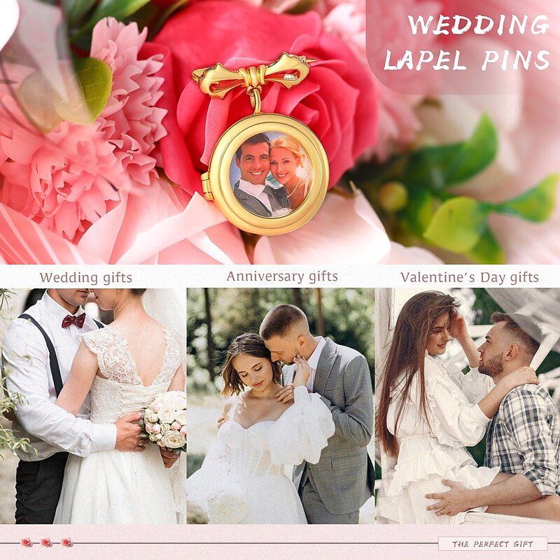 Personalized Photo Bouquet Charm, Custom Wedding Bouquet Decoration, Unique Keepsake for Atmosphere and Table Decor, Meaningful Gift for Wife, Husband, Friends4