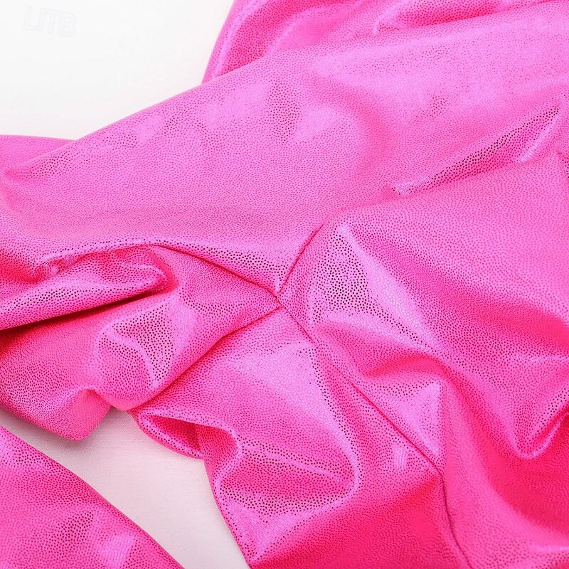 Kids Girls' Leggings Solid Color Daily School 4-12 Years Summer Silver Black Pink4