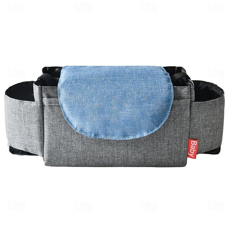 Stroller Organizer Bag, Baby Cart Storage Bag, Diaper Bag with Bottle Holder, Wet and Dry Separation for Baby Essentials