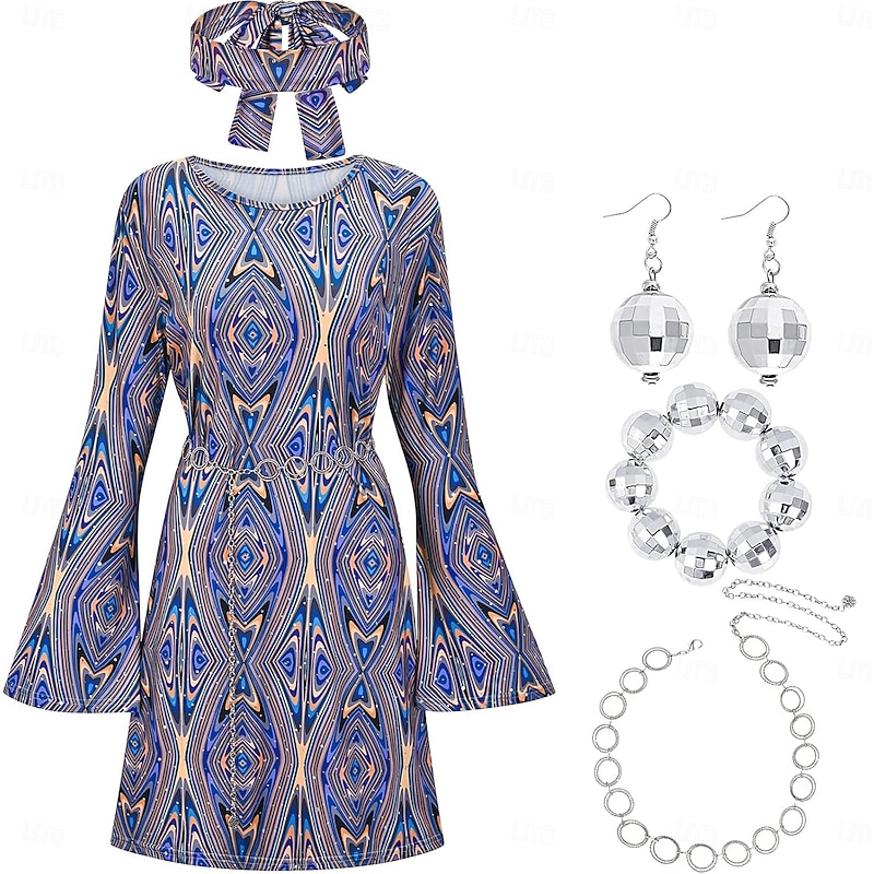 70s Ball GownsDisco Gilets Outfits Evening Dress Cravats Earrings Bracelets Belt2