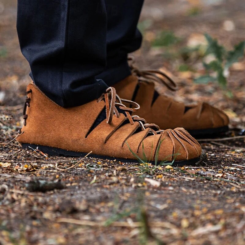 Medieval Renaissance Shoes Pirate Vikings Fancy Dress Men's Celtic Pirate Halloween Masquerade Performance Party & Evening LARP Adults' Shoes