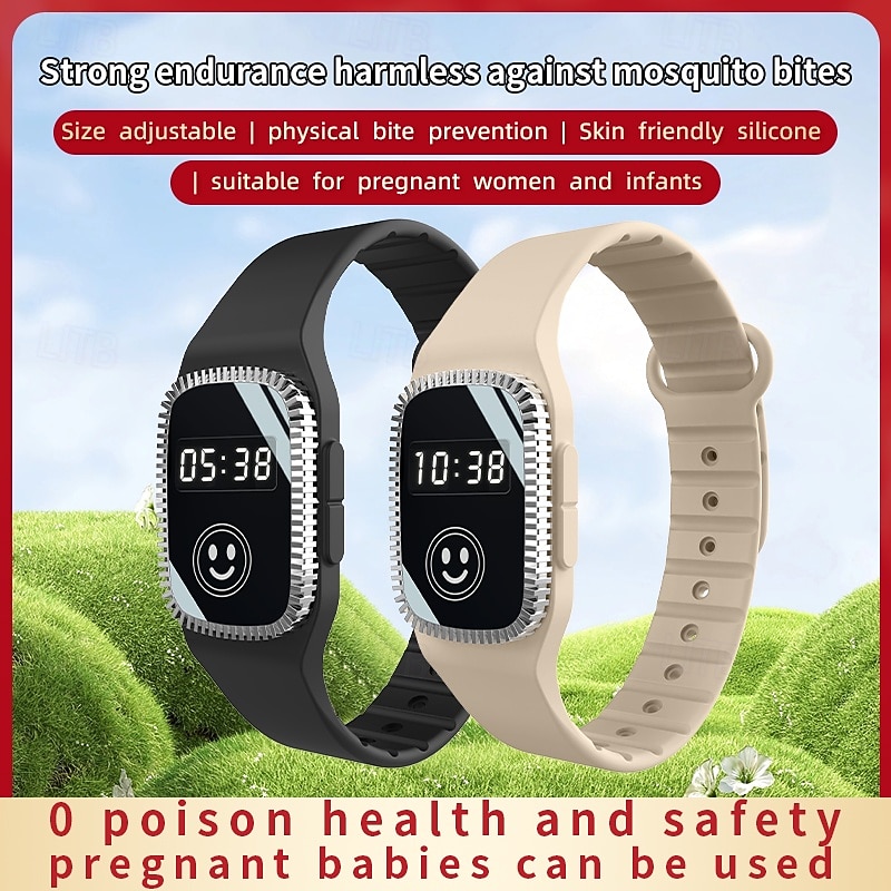 USB Mosquito Repellent Watch – Summer Silicone Bracelet for Adults and , Safe Wearable Mosquito Repellent4