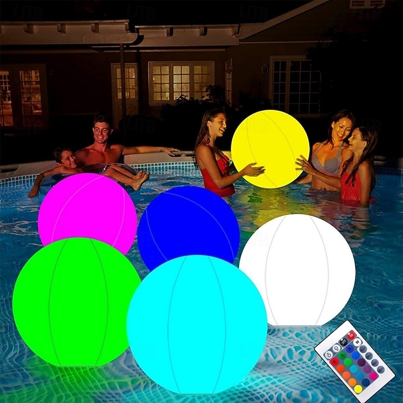 20/40 cm LED Ball Light with Remote Waterproof LED Globe Light Glowing Mood Lamp Dimmable 16 RGB Colors Night Light for Home Garden Patio Pool Party Decor
