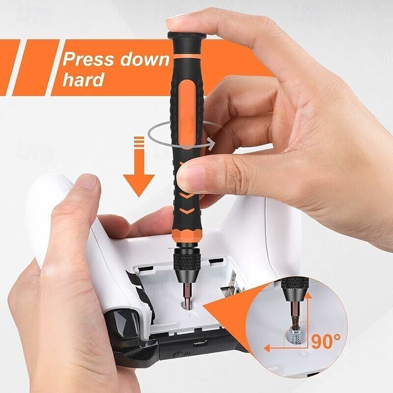 130 Piece Precision Screwdriver Kit Includes Torx T1 T2 T3 T4 T5 T6 T7 T8 T9 T10 T15 T20 and P2 P5 P6 Star Bits Ideal for iPhone Repairs2