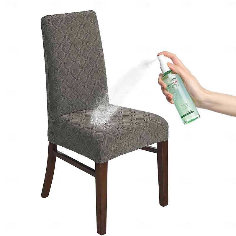 Jacquard High Stretchy Chair Covers for Dining Room,Dining Chair Slipcover Covers,Removable Washable Kitchen Chair Seat Protector Covers
