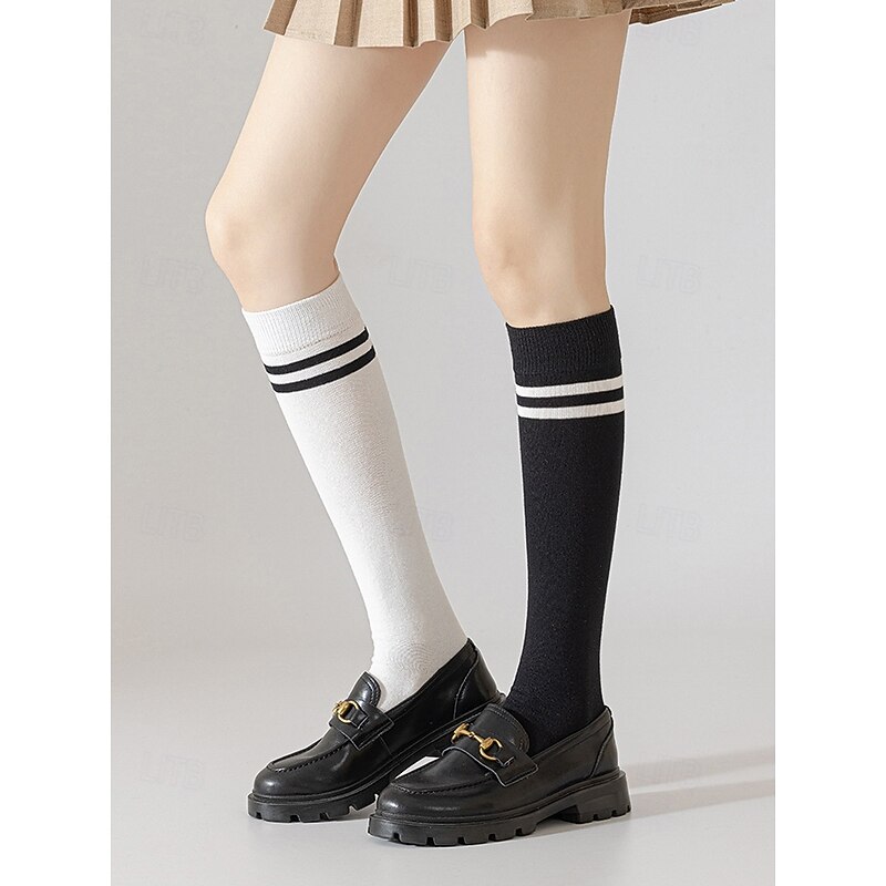 Women's striped socks - four sizes - stylish and comfortable, suitable for golf and other outdoor activities