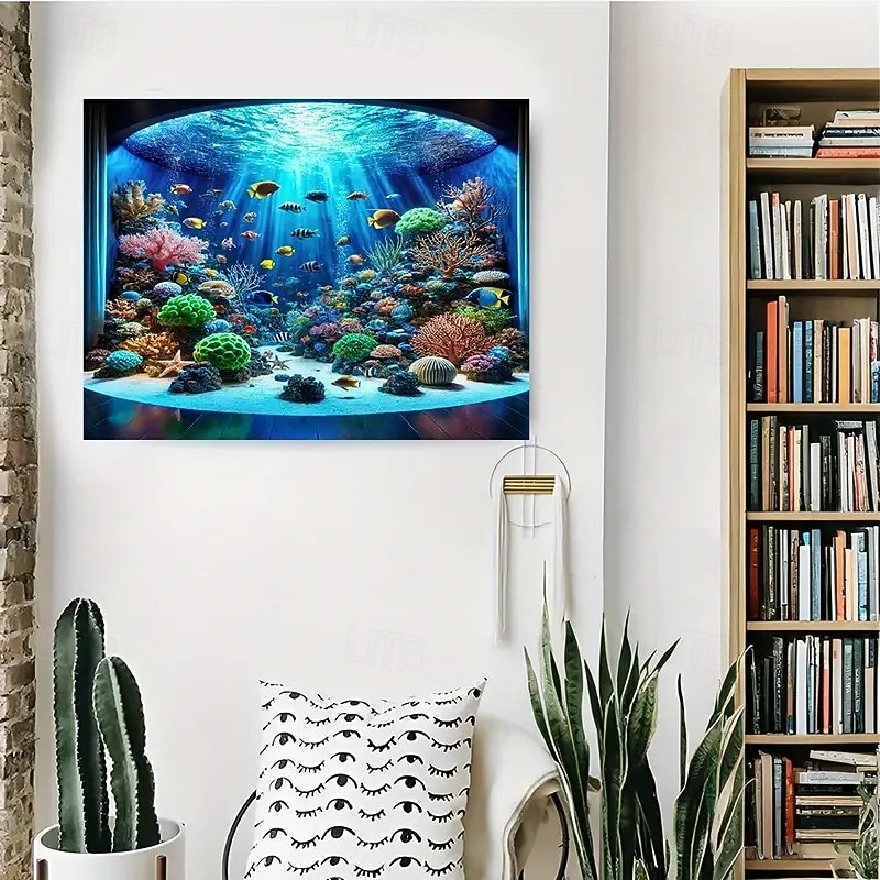 Landscape Ocean Undersea Hanging Tapestry Wall Art Large Tapestry Mural Decor Photograph Backdrop Blanket Curtain Home Bedroom Living Room Decoration4