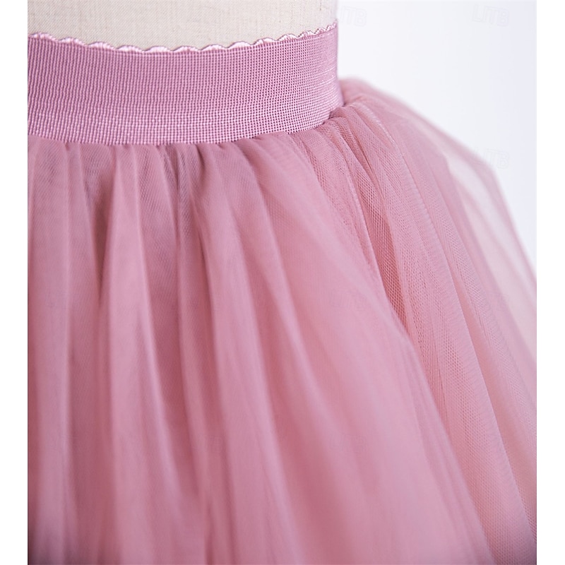 Retro Vintage 1950s Petticoat Hoop Skirt Tutu Under Skirt A-Line Fancy Dress Girls' Masquerade Party Evening Wear Cocktail Party Tea Party Kid's Skirt4
