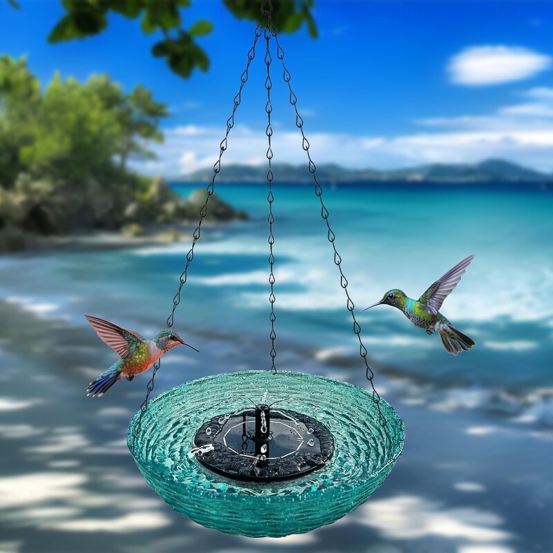 Hanging Bird Feeder & Bird Bath for Garden,Outdoor Floating Fountain Water Feature for Birds3