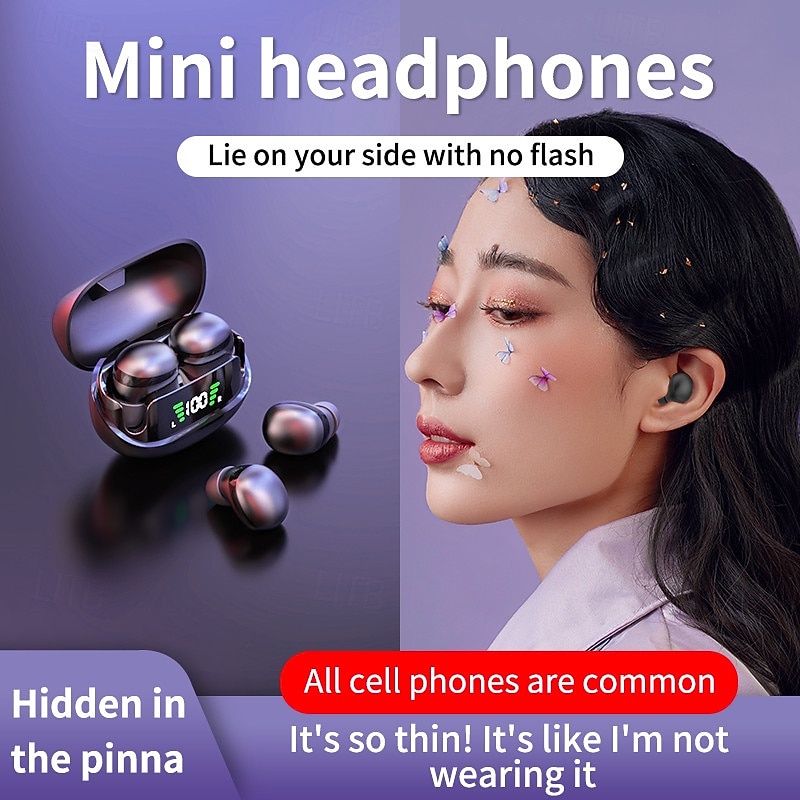 Ultra Small Mini Wireless Bluetooth Headset Peanut Size Invisible In-Ear Running Waterproof Noise Reduction4