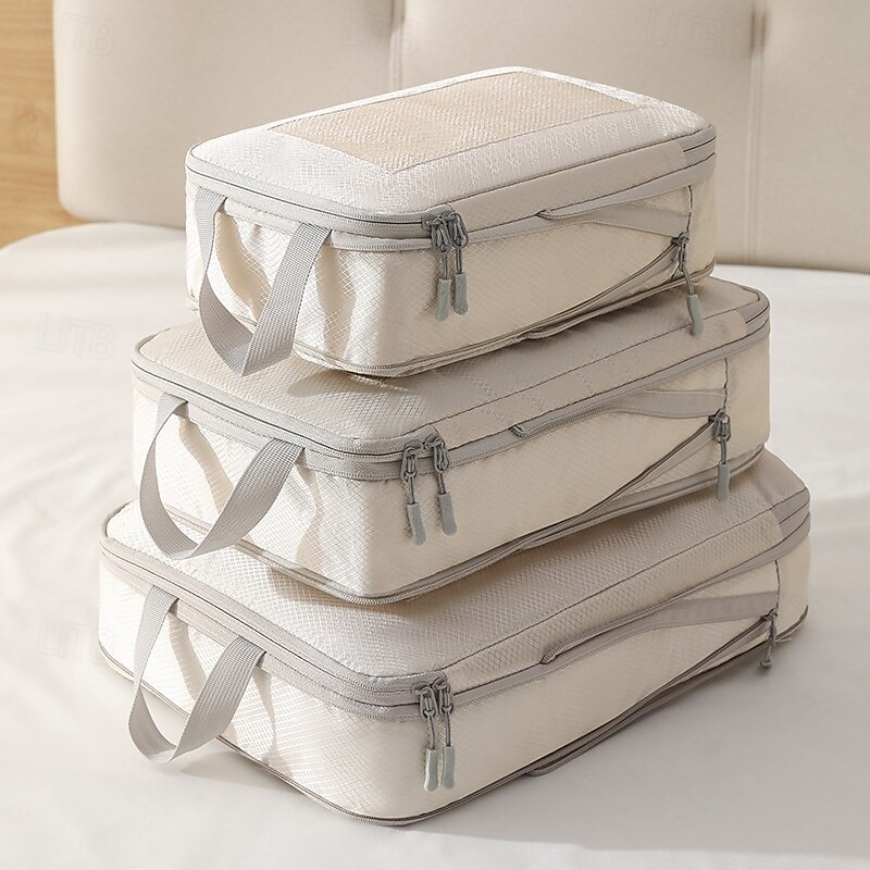 Compression Packing Cubes for Travel, Luggage & Backpack Organizer Set, Space Saver Storage Bags for Clothes, Shoes, Toiletries, Makeup & Digital Accessories3