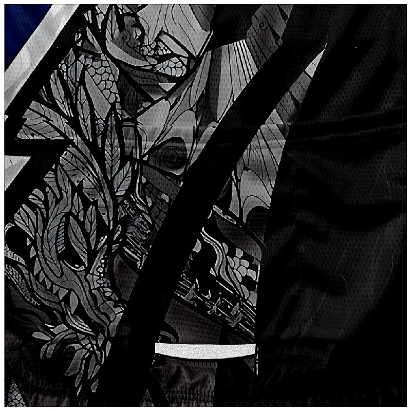 Men's Cycling Jersey Geometic Flower Short Sleeve Bike Tee Tshirt Jersey with 3 Rear Pockets Mountain Bike MTB Quick Dry Anatomic Design Wicking Breathable Sports Blue Clothing Apparel3