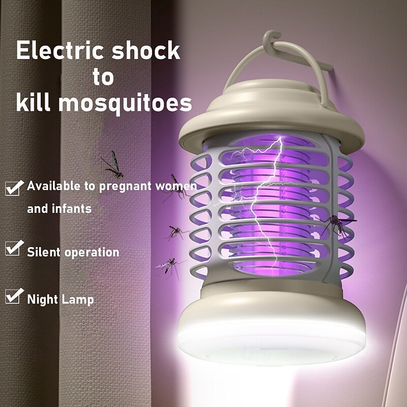 Bug Zapper Outdoor Fly Zapper Indoor Rechargeable Mosquito Zapper Portable Camping Fly Trap Mosquito Killer Lamp3