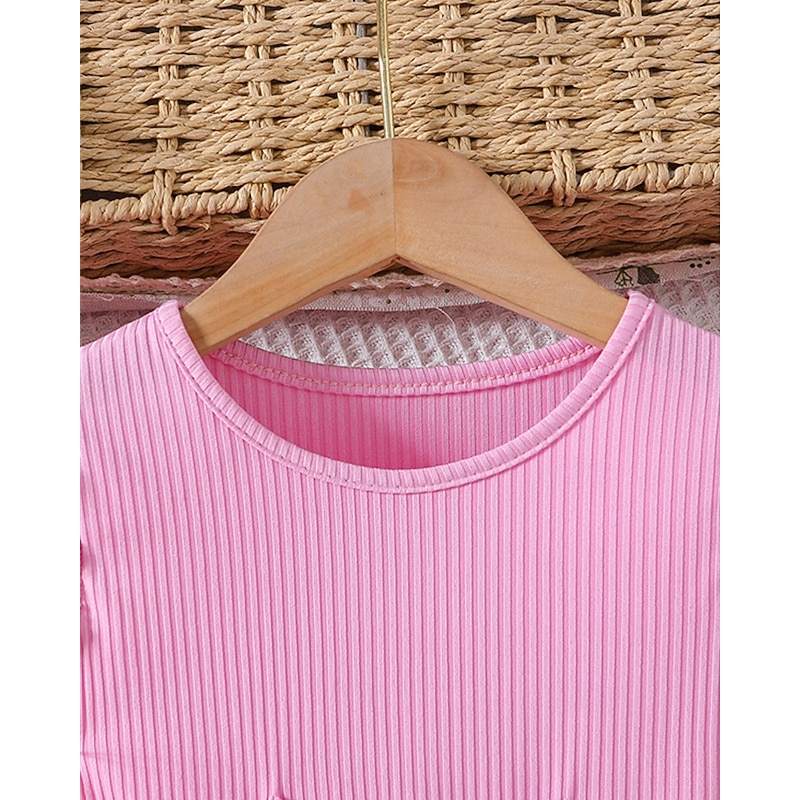 Kids Girls' Dress Floral Dress Flower Sleeveless Outdoor Casual Ruffle Fashion Daily Cotton Knee-length Casual Dress A Line Dress Summer 4 years+ Pink3