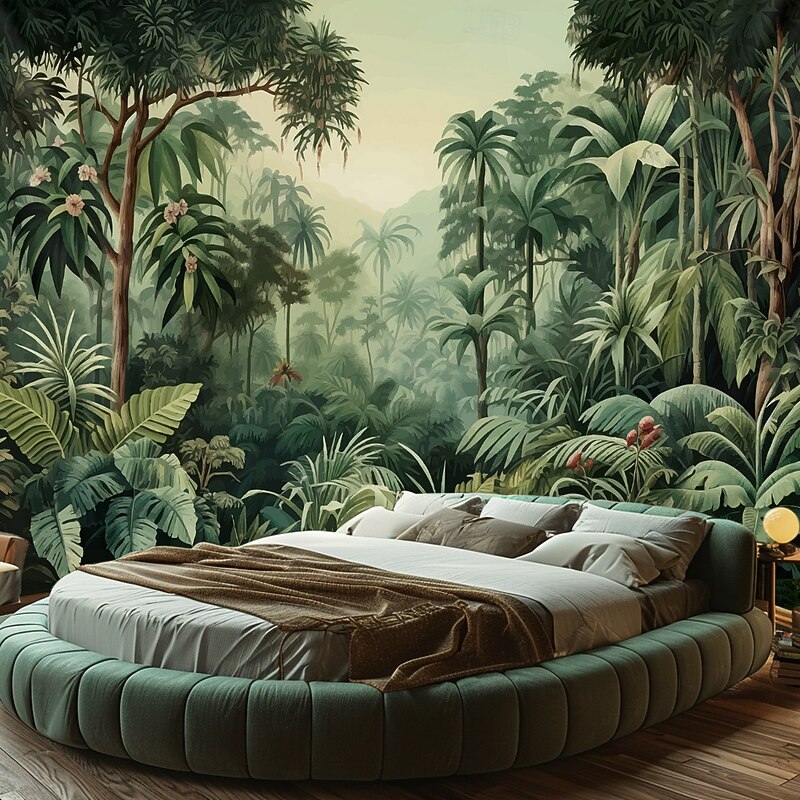 Tropical Rainforest Landscape Hanging Tapestry Wall Art Large Tapestry Mural Decor Photograph Backdrop Blanket Curtain Home Bedroom Living Room Decoration Summer2