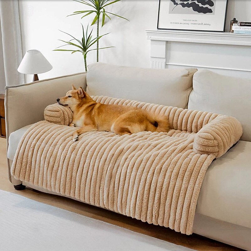 Pet Couch Cover for Sofa, Calming Dog Bed for Couch, Fluffy Plush Dog Couch Mat for Furniture Protector for Large Medium Small Dogs and Cats4