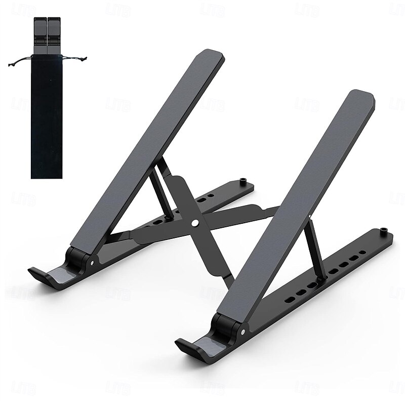 Laptop Stand for Desk Adjustable Laptop Riser Foldable Portable Laptop Holder Ventilated Cooling Notebook Stand for 10-15.6inch Laptop