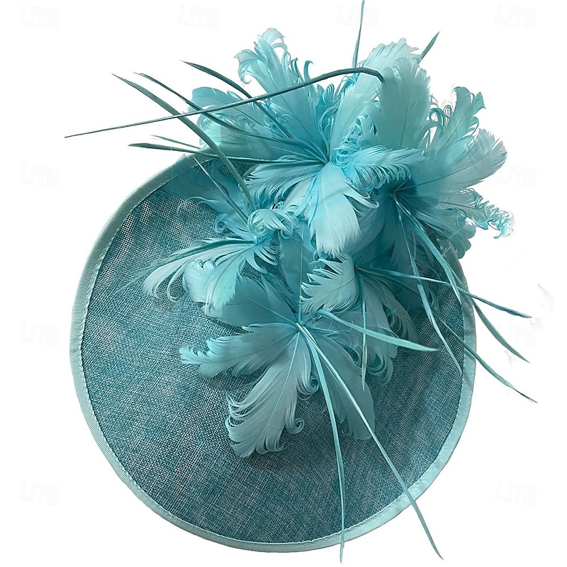 Headpiece Sinamay Wedding Evening Party Elegant Wedding With Feather Headpiece Headwear2