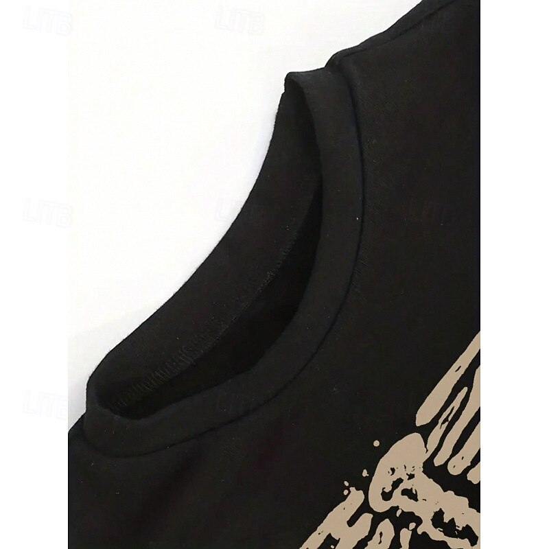 Punk & Gothic Crop Top Tee Goth Girl Skeleton Fancy Dress Women's Halloween Carnival Casual Daily Adults' T-shirt Summer4