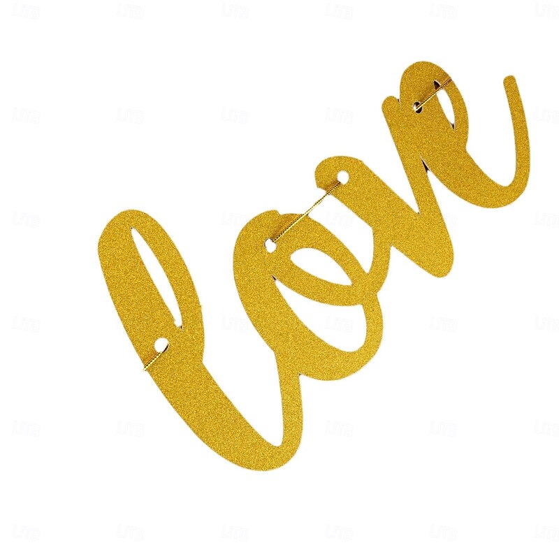 Bachelorette Party Decorations Love and Laughter Matte Pennant Banner, Rose Gold and Gold4