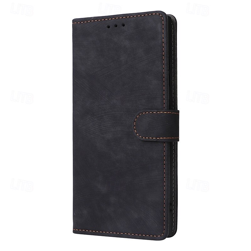 Phone Case For Samsung Galaxy S25 S24 S23 Ultra Plus S22 Plus  Ultra A14 A34 A54 A24 A73 A53 Flip Cover with Stand Holder with Wrist Strap Card Slot Retro TPU PU Leather3