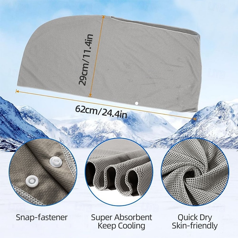 Cooling Hoodie Towel Absorbent Quick-Drying Cooling Towels for Neck and Face UV Sun Protection Cooling Neck Wraps Sport Head Cooling Towel Hot Weather3